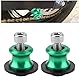 M8 Schwingenschutz, Motorrad CNC Montageständer Racingadapter Bobbins Ständeraufnahme, 2 Stück 8mm Motorrad CNC Heckständer Schwinge Spule Schieber Ständer Schwinge Spulen(Grün)