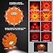 HEIGPAN GP904 LED Road Flares Emergency Light Kit, 9 Glow Modes Strong Magnet Hang Hook for Holiday Gift, Road Emergency Rescue Search Better Protect Life Safety (4Pack Batteries not Included)