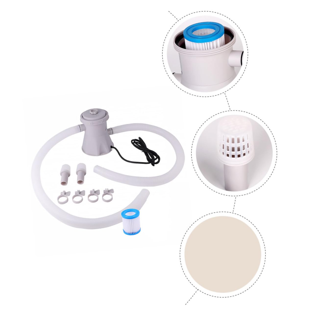 Pompe de Filtration Électrique pour Piscine, Circulation D’eau, Nettoyage