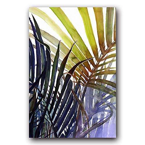 Pintura de lienzo de plantas estilo nórdico, decoración de pared con póster de paisaje 3