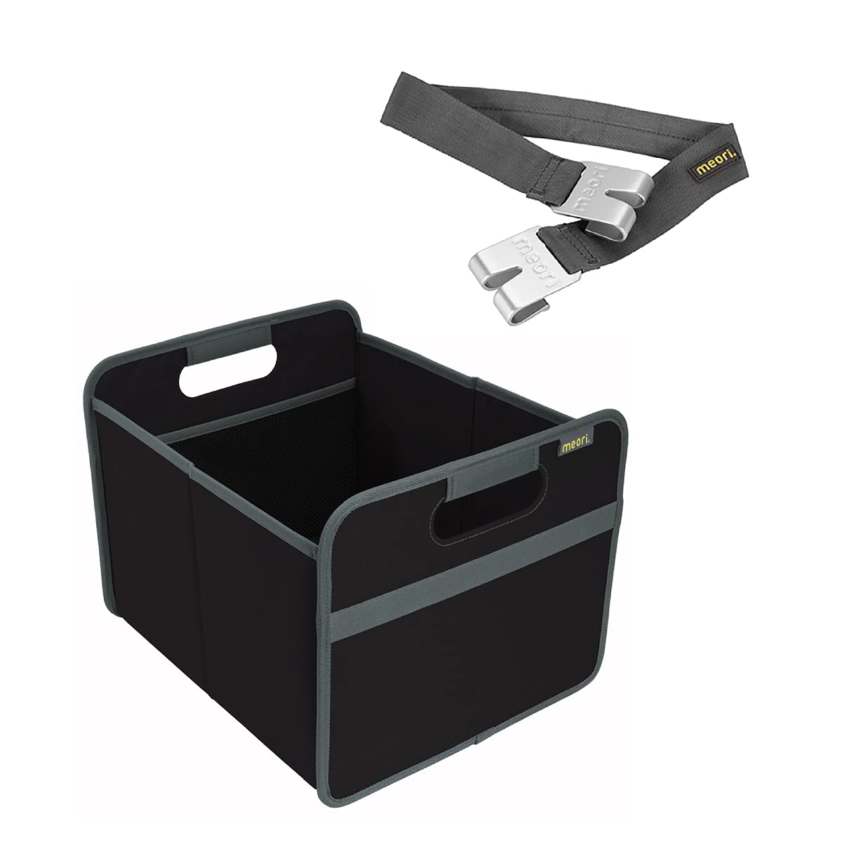 meori Shopper Bundle Farmer's Market Removable Handle Folds Flat Carries 65 lbs. (Lava Black)