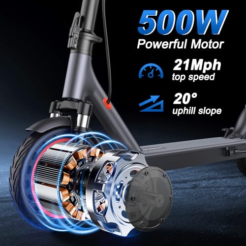 Image of Maxshot Electric Scooter, 8.5 inch /10 inch /14 inch Tire, 16 /19 /22 Mph Top Speed, 12 /16 /21 /27 /28 /49 /50 Miles Long Range, Folding Escooter for Adults and Kids with Seat Bag, Dual Braking, Dual Suspension, App