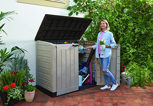 Keter Store-It-Out Max 4.8 Ft X 2.7 Ft Durable Outdoor Storage Shed Made From Weather Resistant Resin 42 Cubic Feet Beige/Brown #TOP2