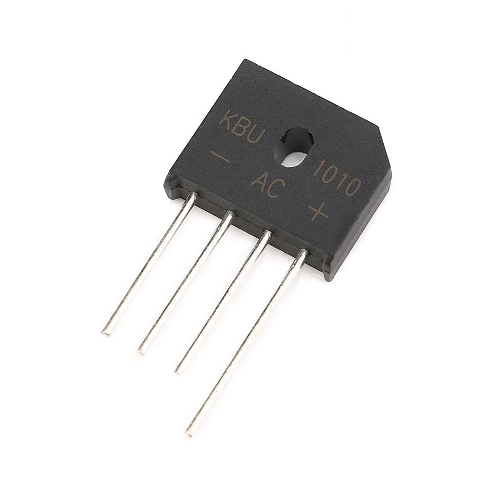 Diodo raddrizzatore a Ponte, diodi elettronici al silicio KBU1010 10A 10V, 4 Pin (Size : 10Pcs)