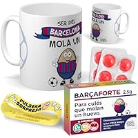 Taza para hinchas | Ser del Barcelona mola un huevo | Pack con