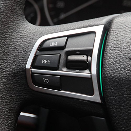 Beler Car Chrome Steering Wheel Switch Decoration Cover Trim Fit For Bmw 5 Series F10 520 528I 535I #TOP4