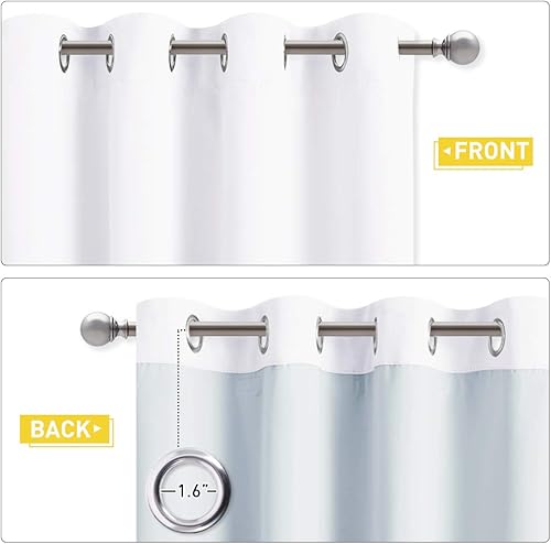 Miniatura 5 de NICETOWN  Cortinas de aislamiento térmico para dormitorio, cortinas opacas 3 en 1 (sonido, temperatura y luz)