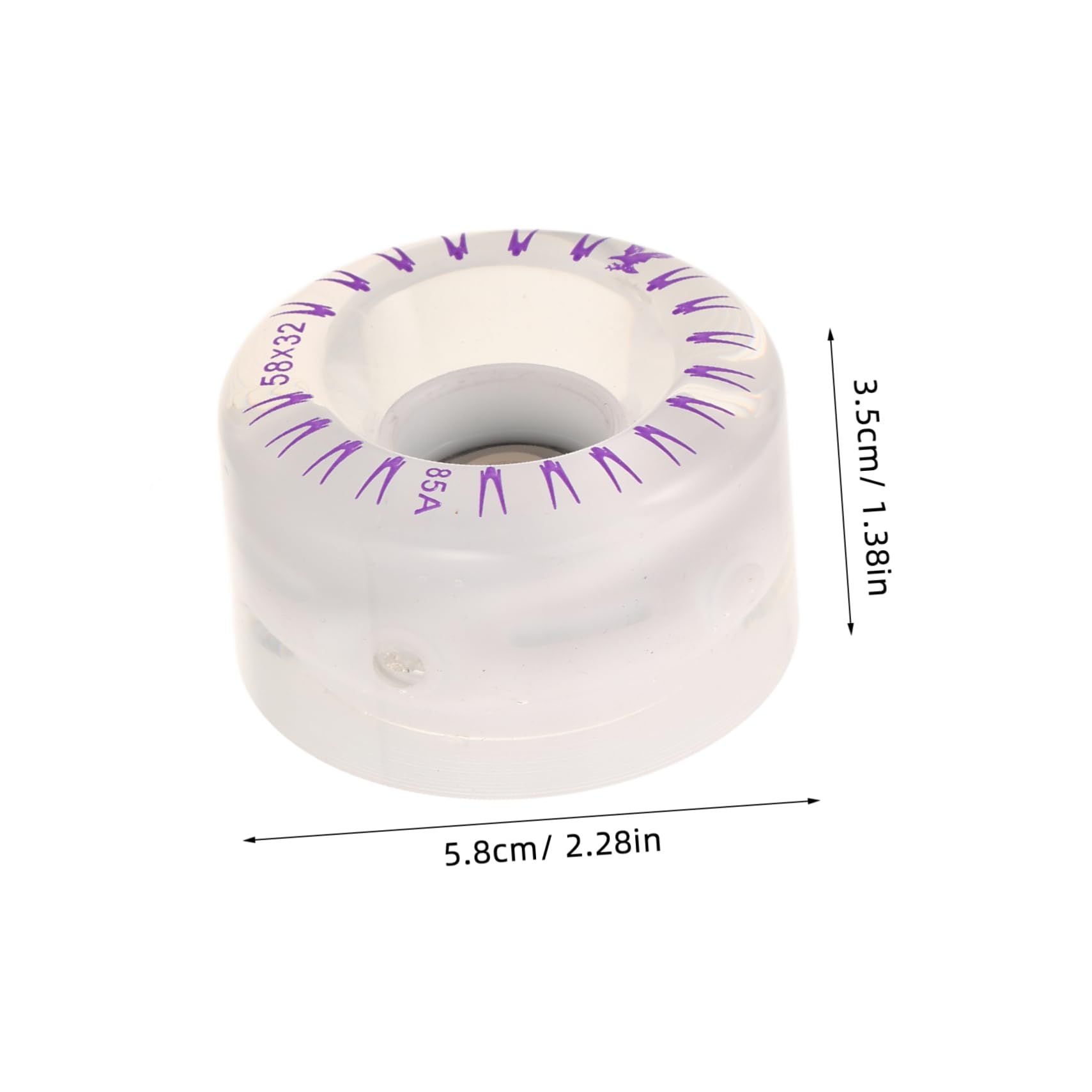 HEMOTON 4pcs High Elastic Roller Skate Wheels Replacement for Ice Skates Professional Skating Pu Wheels for Skating Shoes