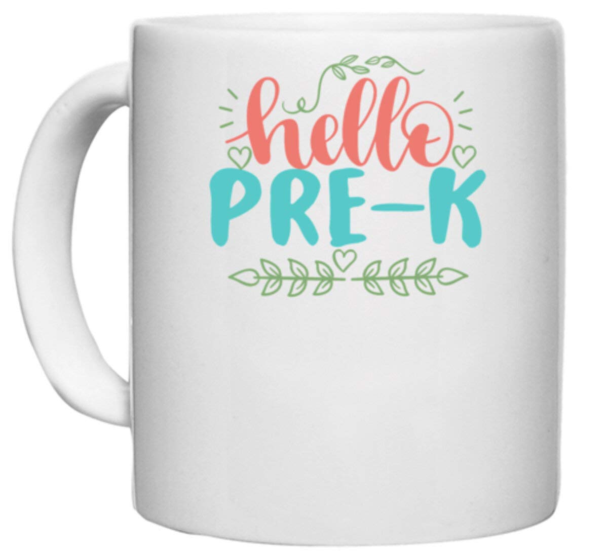 UDNAG White Ceramic Coffee / Tea Mug 'Teacher Student | Hello pre-k' Perfect for Gifting [330ml]