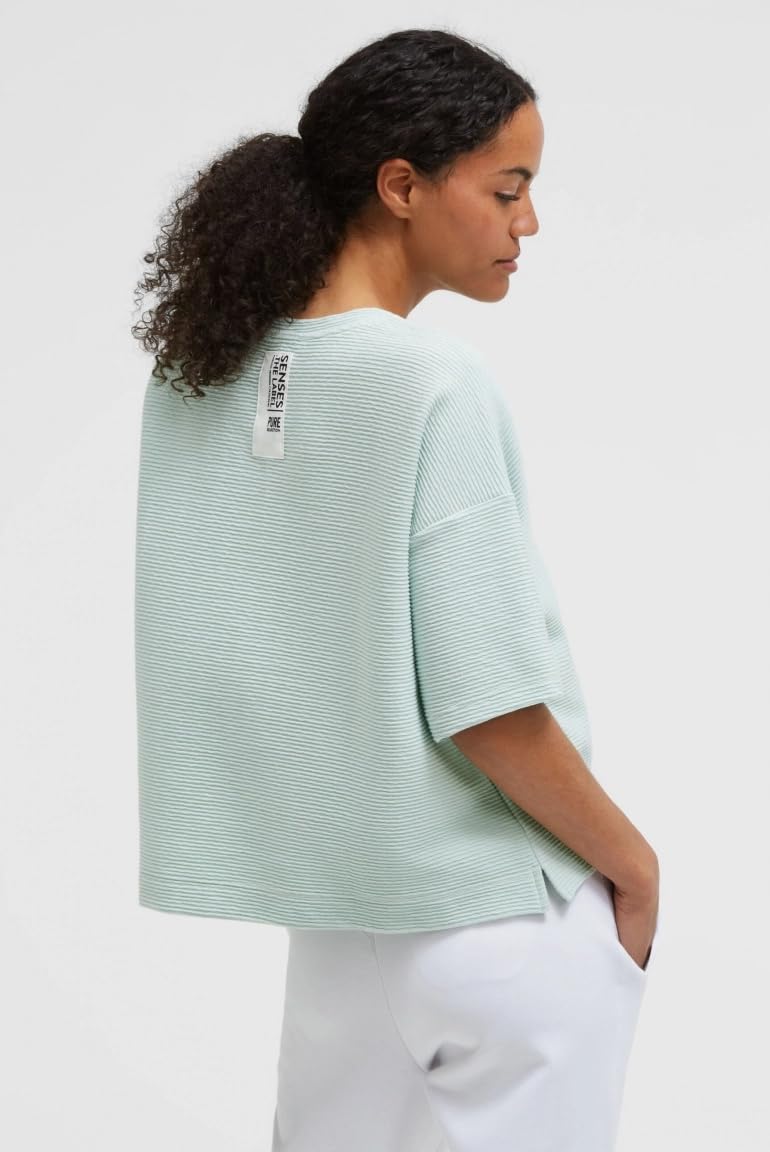 T-Sweat damski oversize, pastelowa limonka
