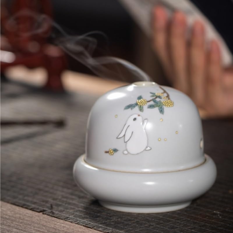 Akcesoria do medytacji Malowany ręcznie ceramiczny palnik aromaterapeutyczny Ozdoby na biurko w stylu chińskim Naczynie do sypialni Kadzidło