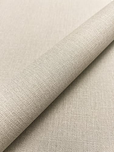 Newroom Papel Pintado Taupe No Tejido Aspecto Lino - Moderno Liso Estructura Textil para Salón Dormitorio