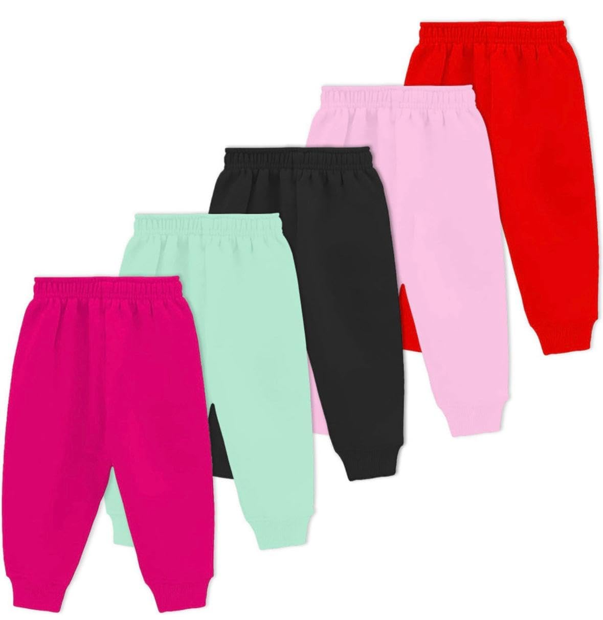Berry Joy Baby Girls Cotton Full Pants – Pack of 5 | SMulticolor - Image 6 thumbnail