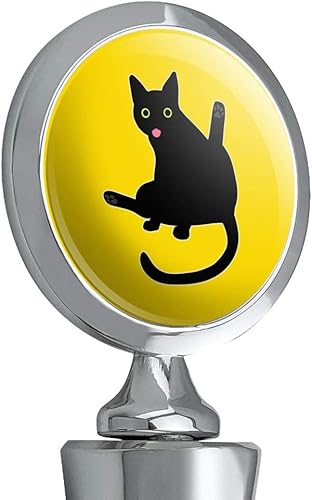 Miniatura 2 de Tapón de botella de vino para levantar patas y lamer Black Cat
