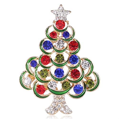Broche de Noël Strass et Émail pour Sublimer Votre Pull d'Hiver