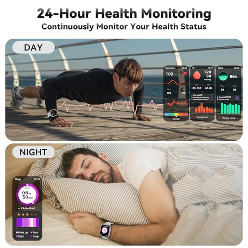 Image of Smart Watch for Men Women(Answer /Make Call), 1.83 inch Fitness Watch with Heart Rate /Blood Pressure /Blood Oxygen, Pedometer, Sleep Tracker,120+ Sport Modes, IP68 Waterproof Fitness Tracker for Android iOS