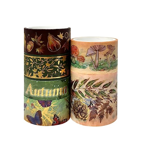 allydrew Nature Metallic Foil Washi Tape Set for Scrapbooking, Stationery, Diary, Card Making...