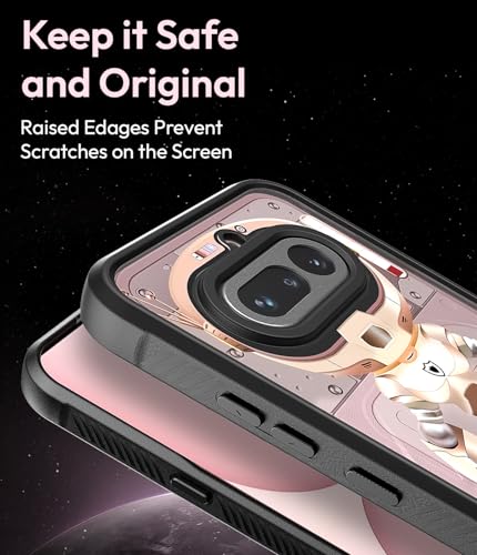 Image of KAPAVER Astro Big Eyes Back Cover Case for Nothing Phone 4a | Nothing Phone 4a Back Cover (Aura Pink)