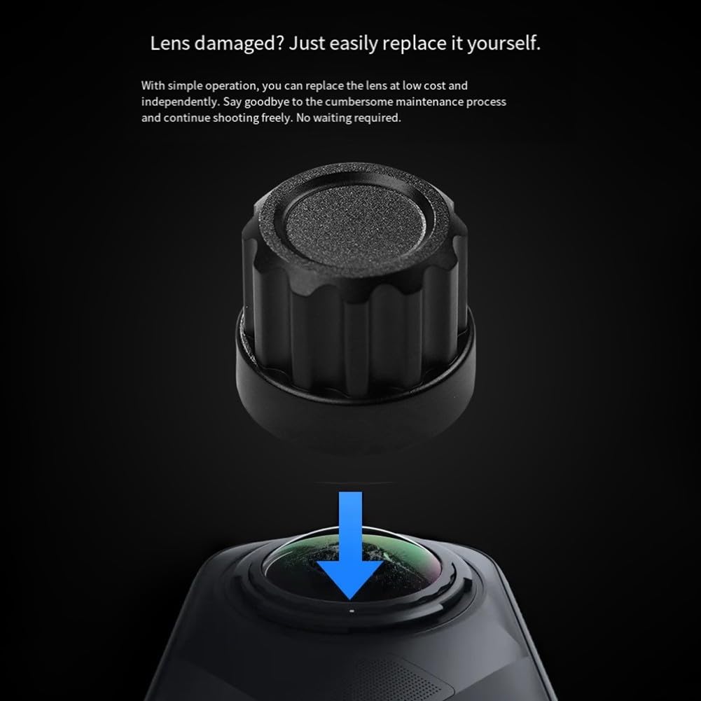 Set di lenti ottiche ad alta definizione per Insta360 X5 | Confezione da 2 lenti intercambiabili in vetro con anelli in metallo, accessorio portatile per migliorare video e creatività