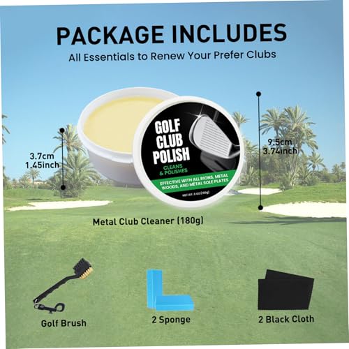 Kit de limpieza para palos de golf para solucionar la pérdida de control y agarre 6