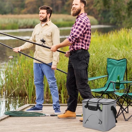 Conteneur à appât de pêche anti-fuite, seau à poisson portable pour préserver vos crevettes - 4