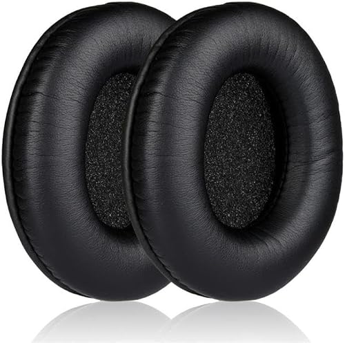2Pcs Insert Protein Leather Replacement Earpads Compatible With Sennheiser Hd435 / Hd415 / Hd465 / Hd485 Black