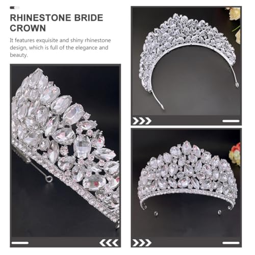 Tiara de princesa DOITOOL para bodas elegantes y fiestas de compromiso 7