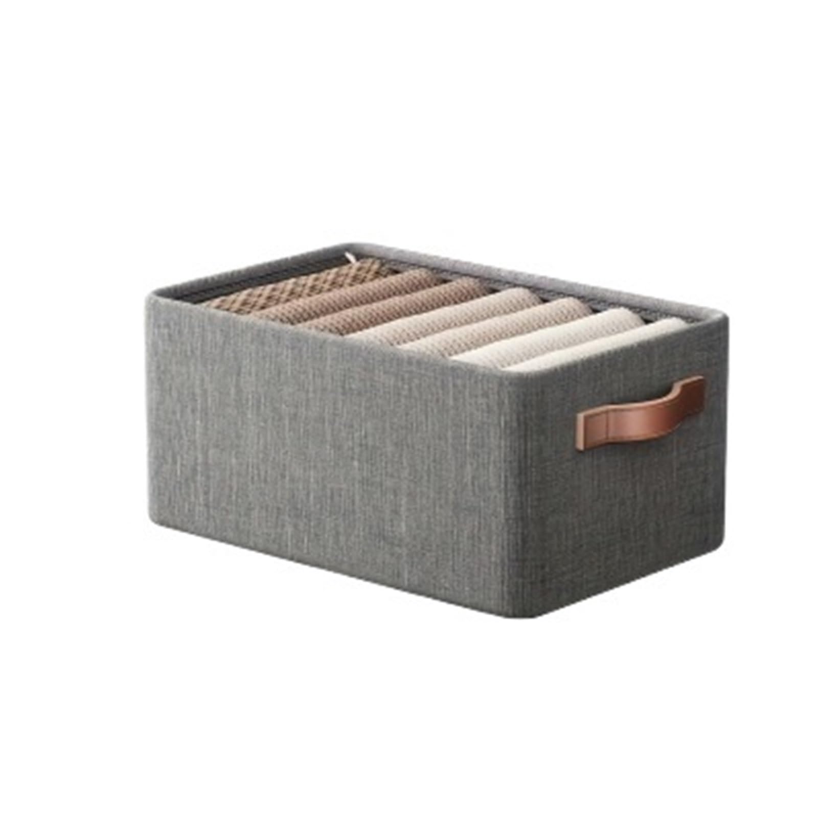 EWUHYFP Storage Boxes Folding Storage Box Large Clear Collapsible Stackable Foldable Fabric Linen Cube Closet Organizer Baskets