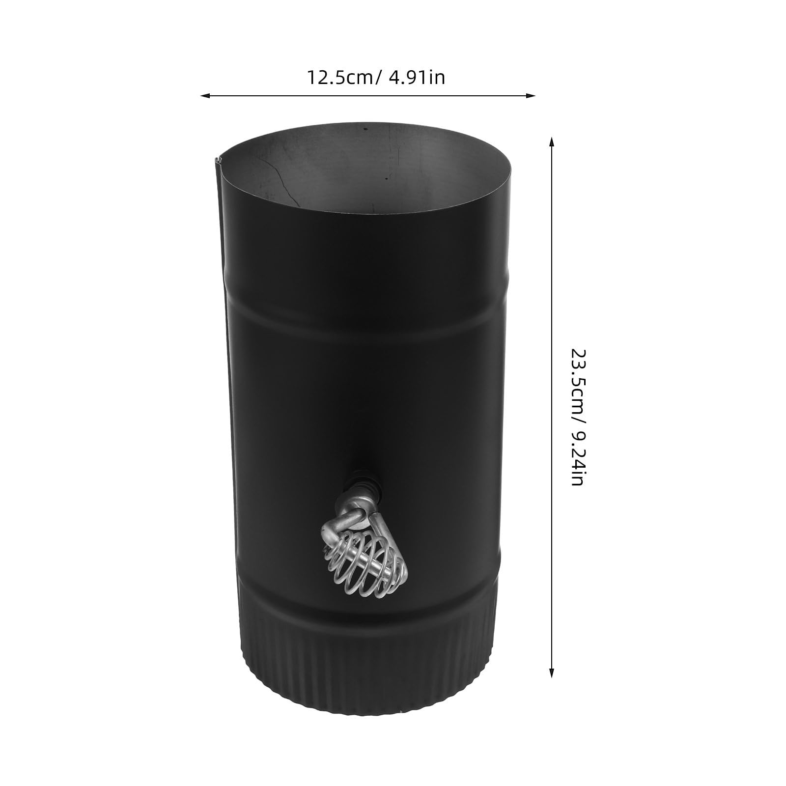 Compuerta de Humos de Hierro Negro 4, 9x9, 2 Pulgadas | Diseño Anti-retorno, Ajuste para Chimenea y Ventilación Doméstica, Instalación Sencilla Cierre Hermético