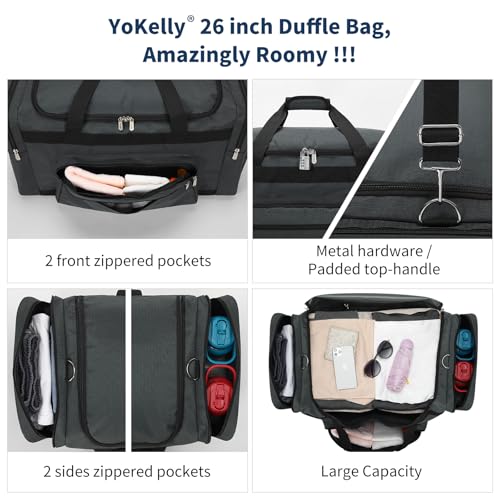 Image of 26 inch Duffle Bag for Men, Dark Grey