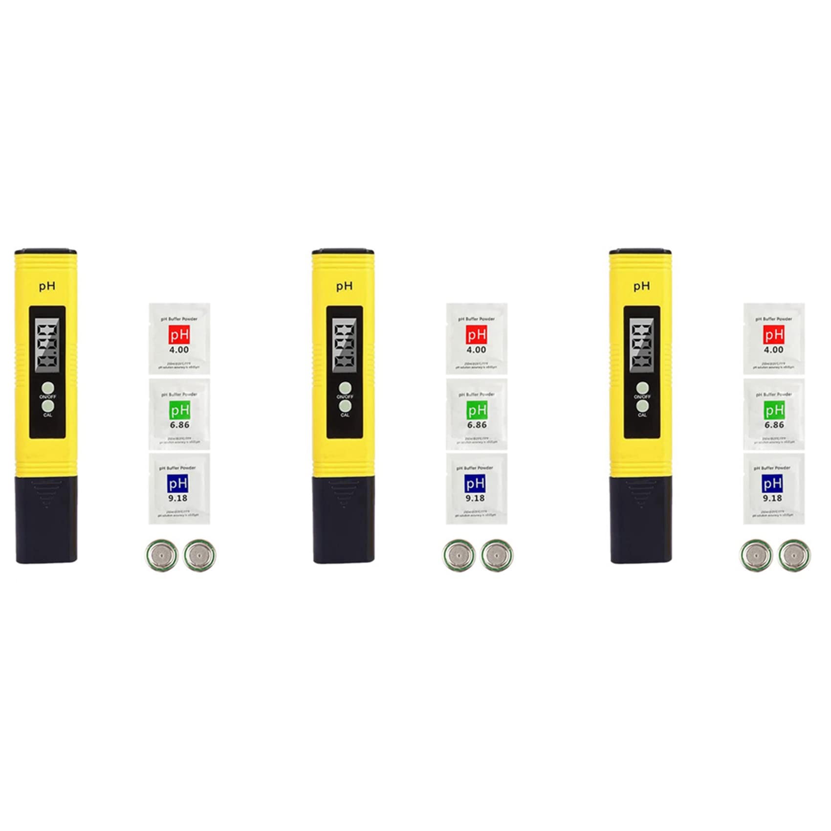 Jnchdghwa Yellow 3X Ph Meter Tester Digital Ph Meter 0.01 Ph Water Quality Test Digital Tester For Kitchen, Aquarium, Pool, Laboratory