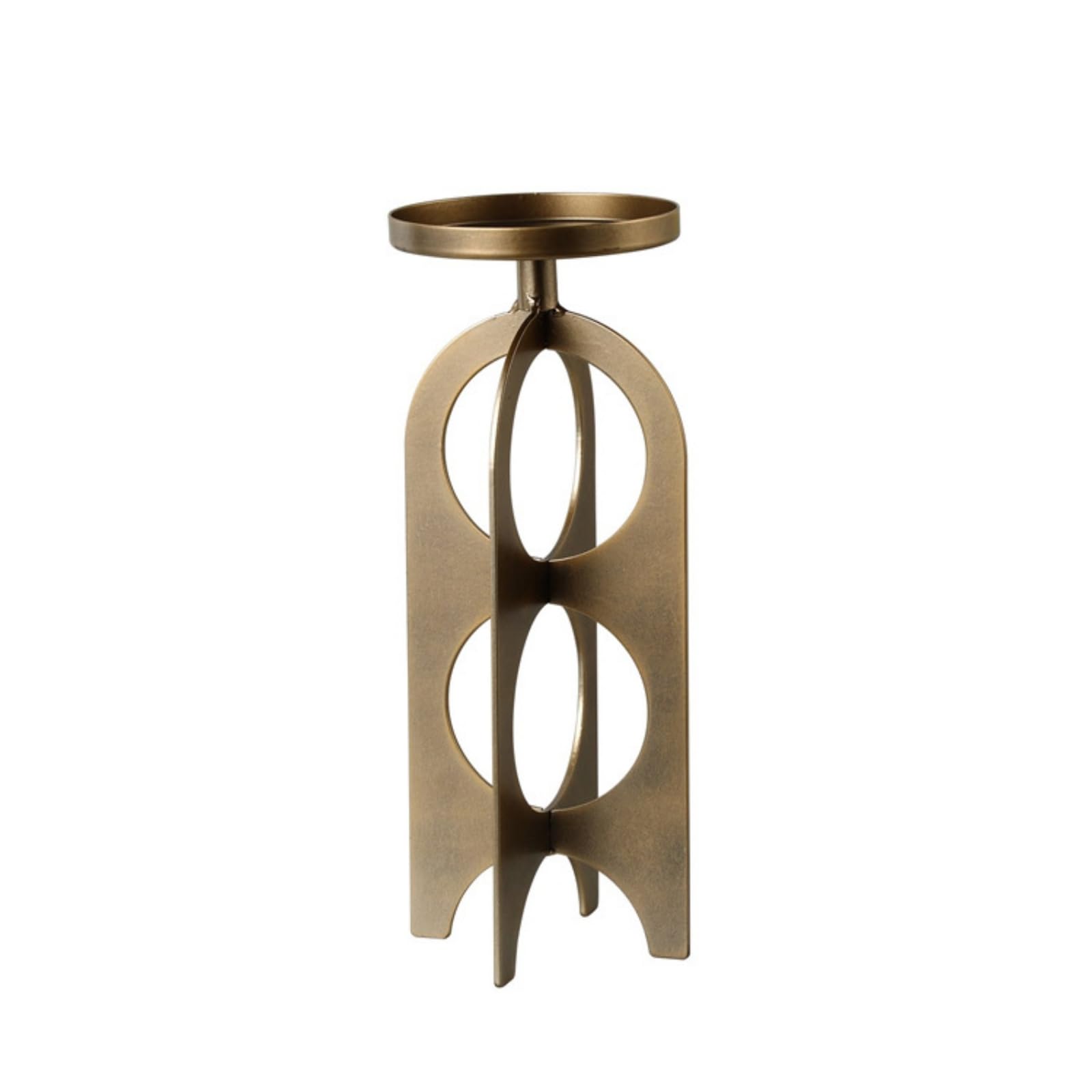 Kerzenständer Kerzenhalter Leuchter Laterne Metall mit Schlankem Offenen Und Harmonischer Form für Edles Ambiente für Sideboard Beistelltisch Empfangsbereich Showroom Dekoration 30cm