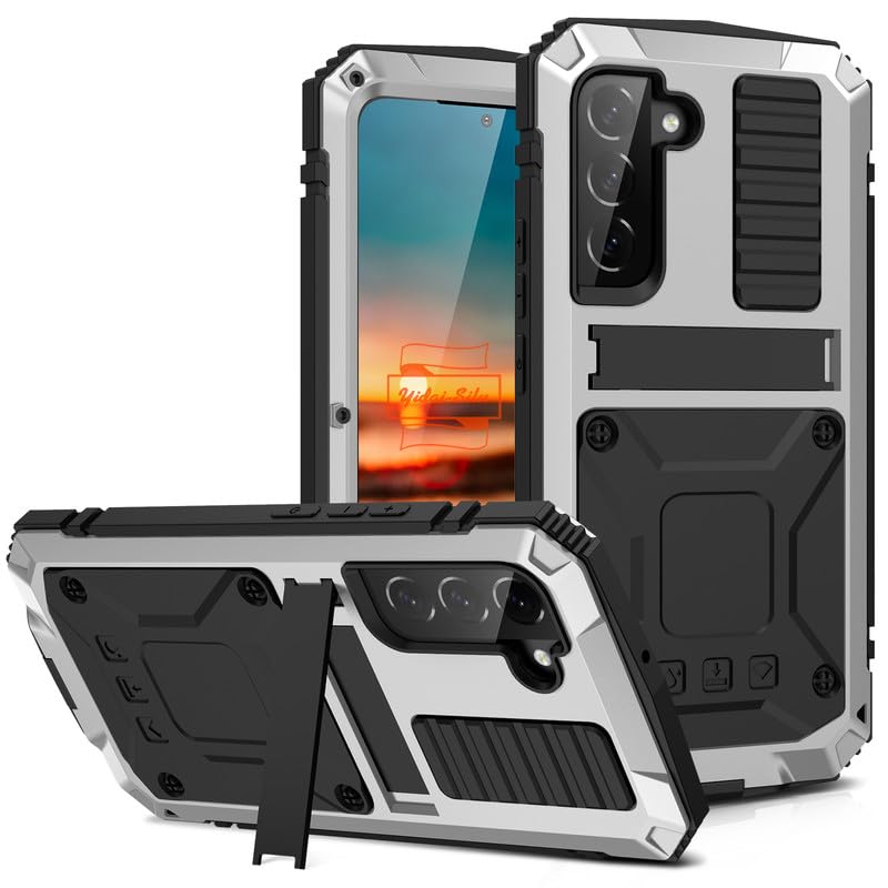 Yidai-Silu Funda para exteriores Galaxy S23 【IP-54 Zert. Impermeable, protección de 360°】Funda militar de protección de 2 m a prueba de golpes, funda de soporte para teléfono móvil para Samsung Galaxy