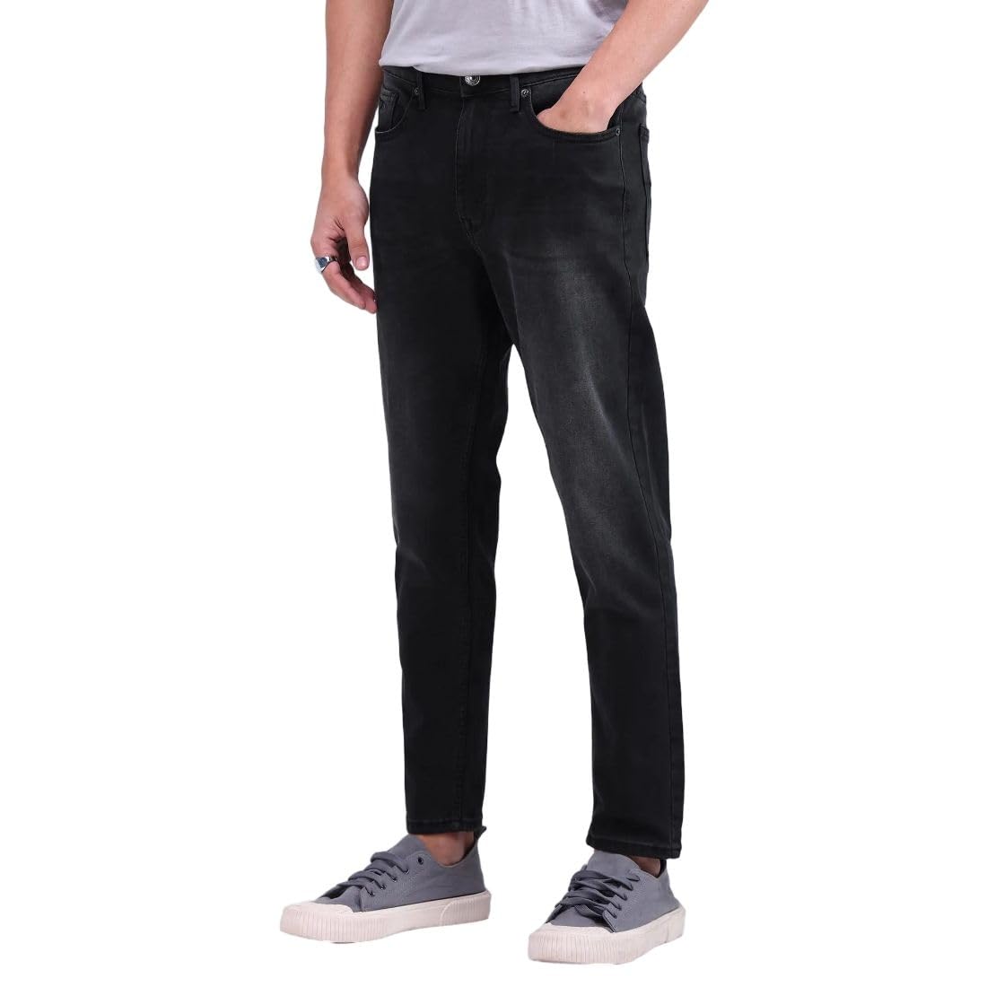 flying machine Men's Relax Tapered Fit Jeans| Solid | Mid Rise | Stretchable | Jeans for Man-picture-26