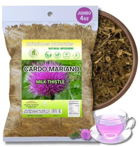 Cardo Mariano Herb Tea | Vegan | 100% Pure & Natural Cardo Marin - Milk Thistle Loose Tea 4oz (113g)