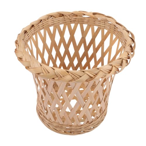 INOOMP 竹製編み込みランプシェード 天井照明用吊り下げカバー 和風茶室インテリアに 軽量コンパクトで設置簡単 キッチン カフェ ダイニン