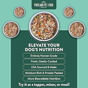   CRAFTED-BY-HUMANS-LOVED-BY-DOGS-Portland-Pet-Food-Company-Human-Grade-Wet-Dog-Food-Pouch-Fresh-Dog-Food-Mixer-and-Dog-Food-Topper-Multipack-Packets