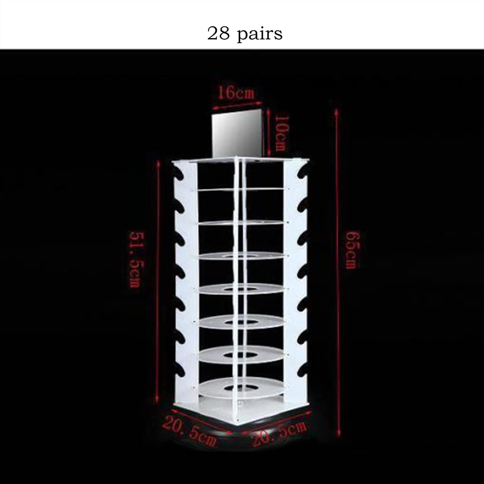 Occhiali Espositore Occhiali da Sole Portabicchieri for portabicchieri Show Display Stand Organizer, può Contenere 28 Paia di Bicchieri, Rotazione a 360 Gradi Portaocchiali