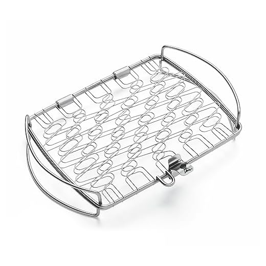 Grillschale, Gemüsekorb aus Edelstahl Großer Rost Korb GrillKorb Grillpfanne Grillzubehör für Gemüse, Fleisch, Fisch, Garnelen, Obst, einfache Reinigung in der Spülmaschine 34 x 29,5 x 6,3 cm 8 Weber 6470 Grillkorb 21.1 x 17.5 cm, Fisch- und Gemüsehalter
