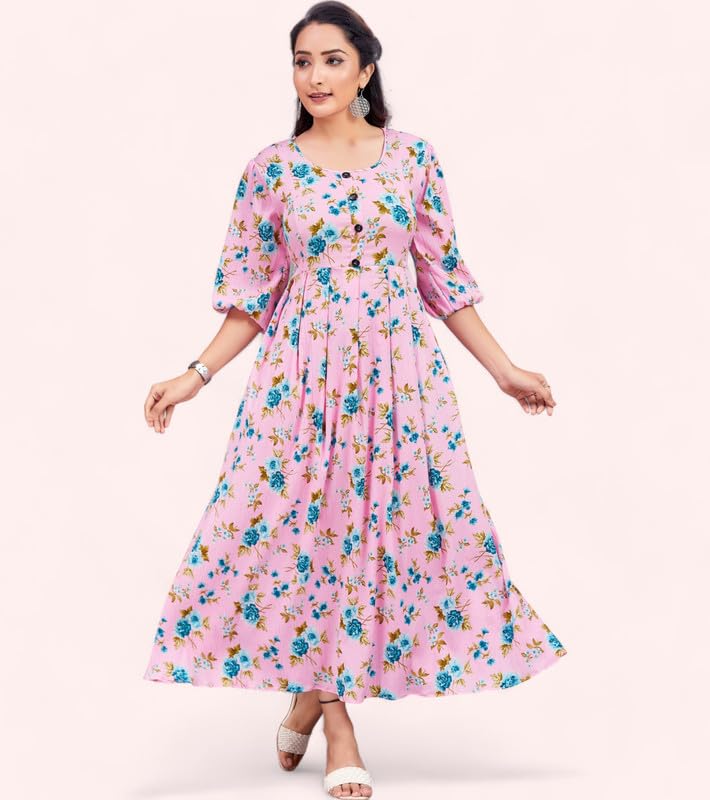 Image of Polyester Floral Regular Women Kurta