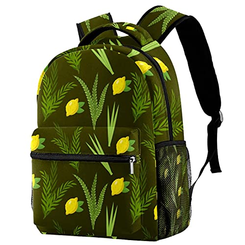 Sac à dos de voyage avec porte-bouteille et motif agrumes