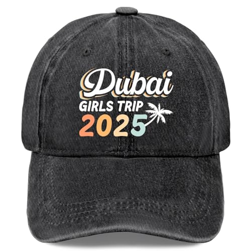 Weiweiwu Dubai Girls Trip 2025 Baseball Cap Vintage Cotton Washed Baseball Caps Adjustable Dad Hat