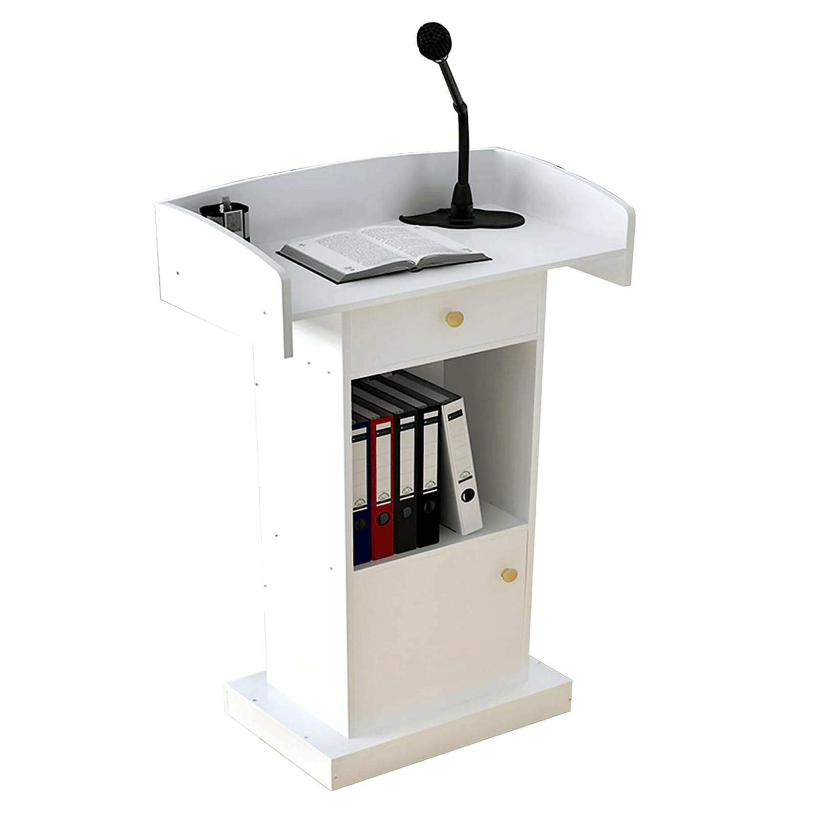 DUANHOZ Adjustable Podium Stand with Storage Drawer, Versatile Lectern for Churches, Lectures, Concerts & Classes - 60x42x120cm, Ideal for Presentations & Events