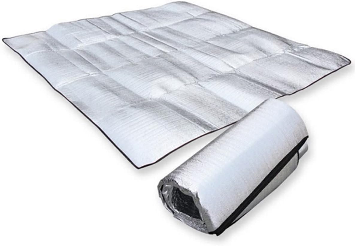 Toyvian Folding Sleeping Mat Pad Aluminum Foil Eva for Camping Picnics and Outdoor Activities Moisture and Portable with Carry Bag
