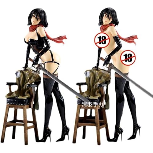 Attack On Titan Anime Figure Mikasa Ackerman Action Figure Levi Ackerman Shingeki No Kyojin Figurine Model 30Cm B Without #TOP6