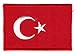Produktbild Aufnäher Bügelbild Aufbügler Iron on Patches Applikation Flagge Türkei 3 x 2cm Vor 20-19-S