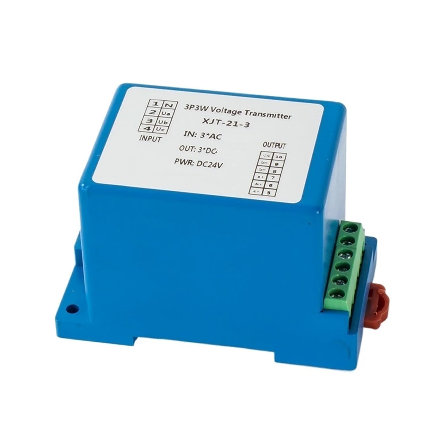 3p3w AC Voltage Sensor Transmitter 0-500V 0-400V 0-300V 0-200V Output RS485 Voltage Sensor DC24V(Input 0-500v)