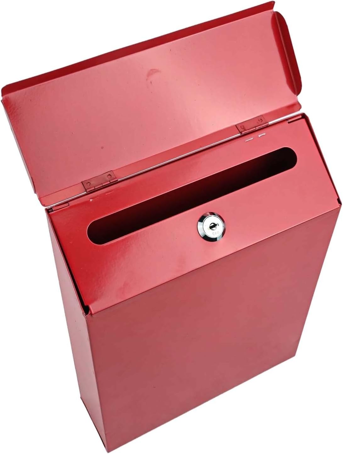 Retro Wall Mounted Mailbox, With 2 Keys Vintage Iron Letter Box, Post Box Secure Locking Mail Storage Container, For Home Office Outdoor Garden Decor(Red)