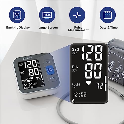 Image of Alcedo Blood Pressure Monitor Upper Arm, Automatic Digital BP Machine