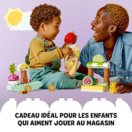 LEGO 10983 Duplo My First Le Marché Bio, Apprentissage des Chiffres, Jouets Éducatifs à Empiler, Idée Cadeau Enfants Dès 18 Mois à 3 Ans